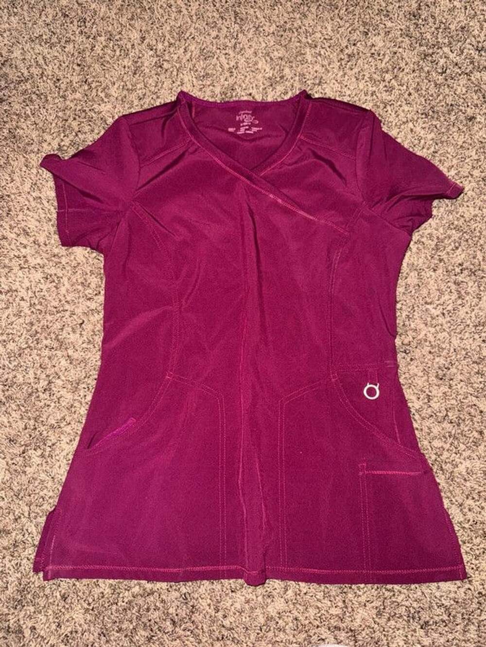 Infinity Cherokee Maroon Scrub Top
